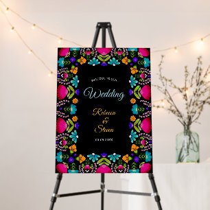 Elegant fiesta Wedding welcome sign