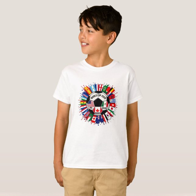 Elegant FIFA World Cup 2026 Kids Basic  T-Shirt (Front Full)