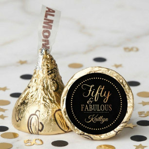 Elegant Fifty and Fabulous! 50th Birthday Party Hershey®'s Kisses®