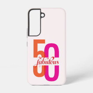 Elegant Fifty & Fabulous 50th Birthday Samsung Galaxy S22 Case