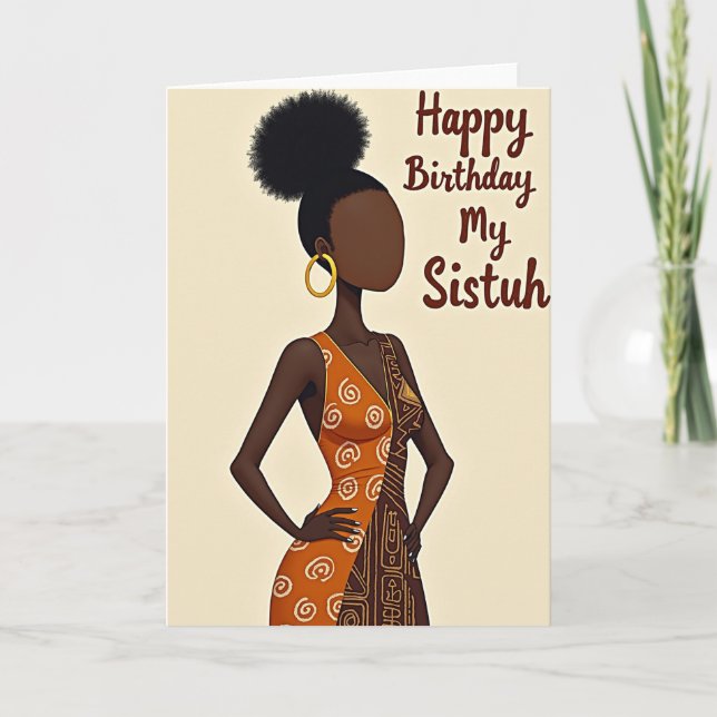 Elegant Figure Birthday Card (Front)