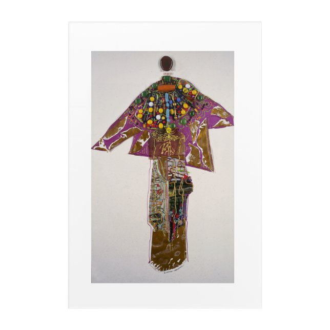 Elegant Figure With Beads Acrylic Print (Front)