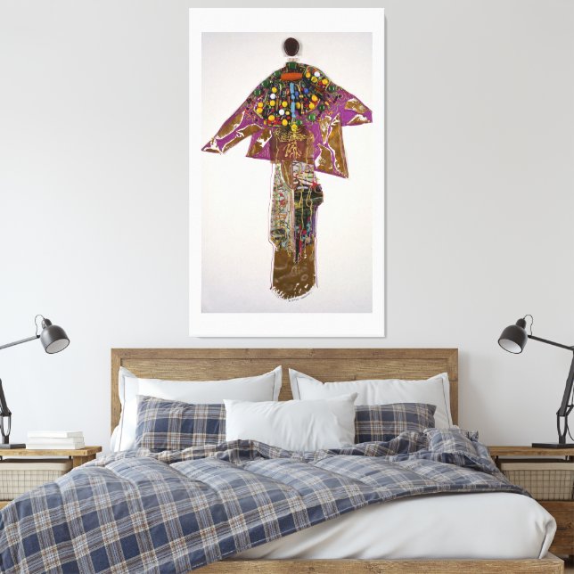 Elegant Figure With Beads Canvas Print (Insitu(Bedroom))