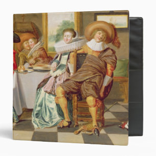 Elegant Figures Feasting at a Table Binder