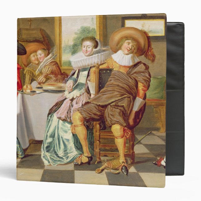 Elegant Figures Feasting at a Table Binder (Front/Inside)