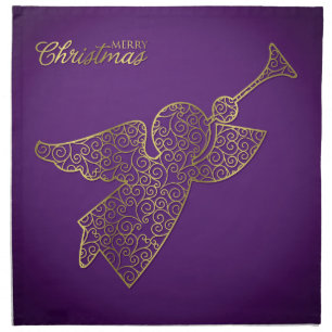 Elegant filigree angel cloth napkin