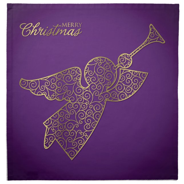Elegant filigree angel cloth napkin (Front)