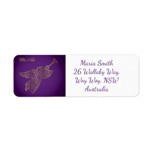 Elegant filigree angel label