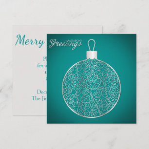Elegant filigree bauble invitation