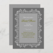 Elegant Filigree Bridal Shower Party Invitation 8 (Front/Back)