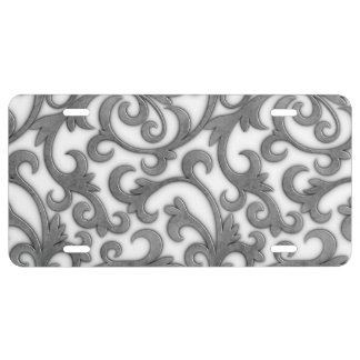 Elegant Filigree License Plate