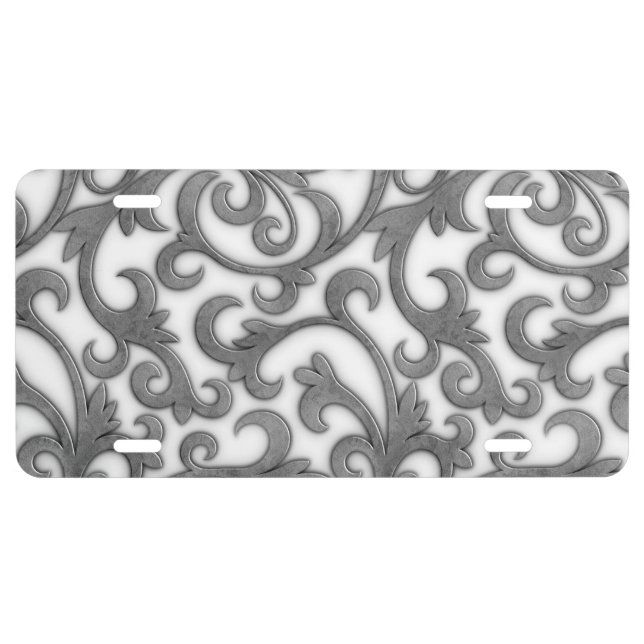 Elegant Filigree License Plate (Front)