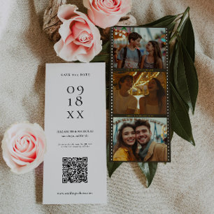 Elegant Film Strip Photo Booth   QR Code  Save The Date