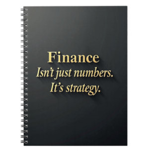 Elegant Finance Quote Minimalist Gold Typography Notebook