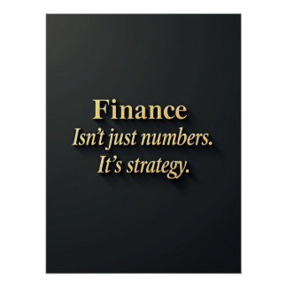 Elegant Finance Quote | Minimalist  Poster
