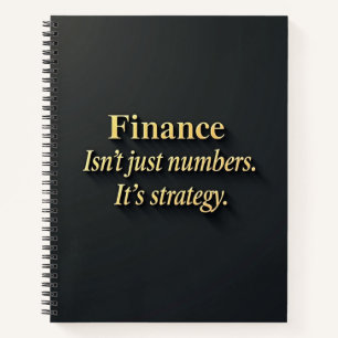 Elegant Finance Strategy Quote Professional Gold  Notebook