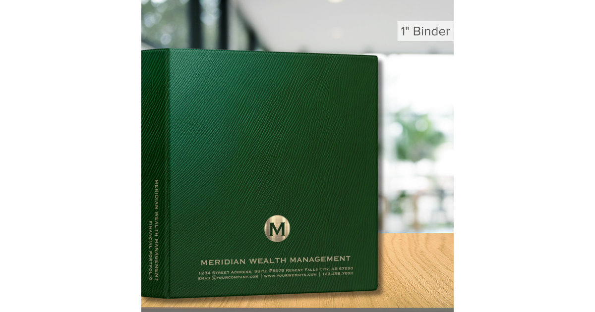 Elegant Financial Portfolio Binder Zazzle