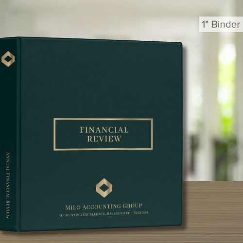 Elegant Financial Review 3 Ring Binder