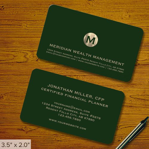 Elegant Financial Services Business Card