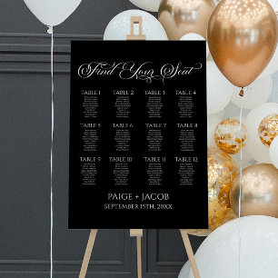 Elegant Find Your Seat Wedding Seating Chart Foam Board