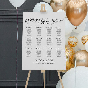 Elegant Find Your Seat Wedding Seating Chart Foam Board