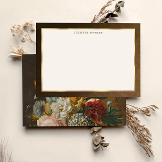 Elegant Fine Art Floral Still Life  Note Card