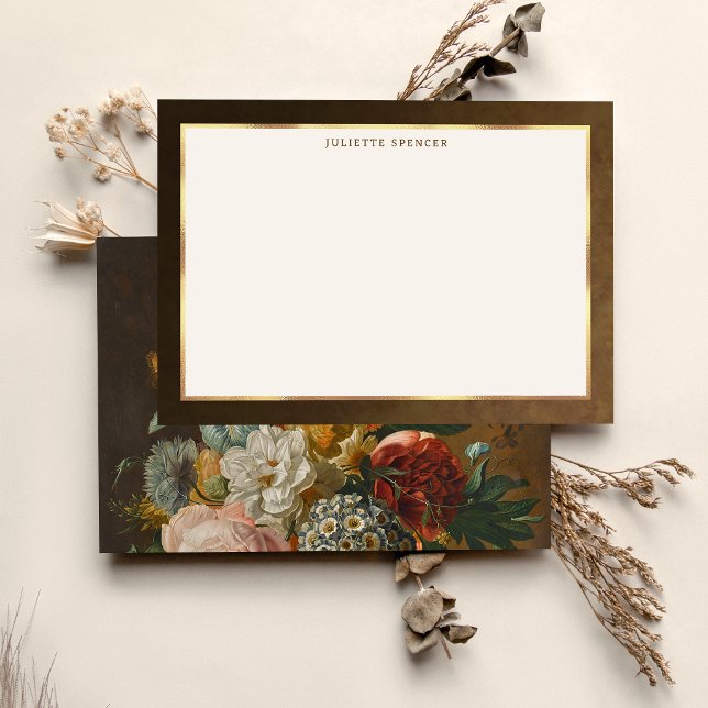 Elegant Fine Art Floral Still Life  Note Card (Creator Uploaded)