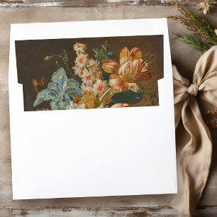 Elegant Fine Art Floral Still Life Wedding Envelope Liner