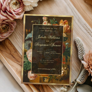 Elegant Fine Art Floral Still Life Wedding Invitation