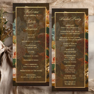 Elegant Fine Art Floral Still Life Wedding Program