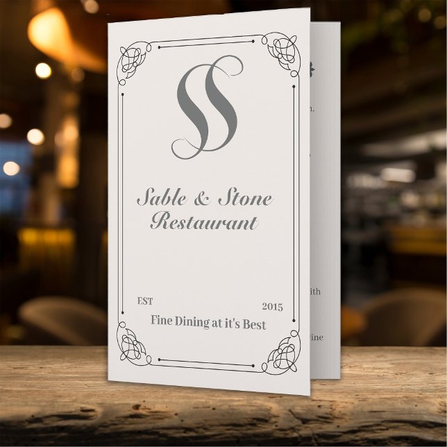 Elegant Fine Dining Restaurant Menu (Creator Uploaded)