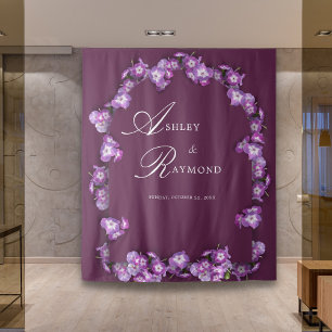 Elegant Finn Rustic Purple Lilac Arch Florals Tapestry