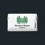 Elegant Fir Trees #C Wedding Couple Name Date Hershey's Miniatures<br><div class="desc">Elegant Fir Trees Wedding Couple Name Date Design  ========

You can customize the colors of the text as well as the design images.</div>
