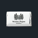 Elegant Fir Trees Wedding Couple Name Date Hershey's Miniatures<br><div class="desc">Elegant Fir Trees Wedding Couple Name Date Design  ========

You can customize the colors of the text as well as the design images.</div>