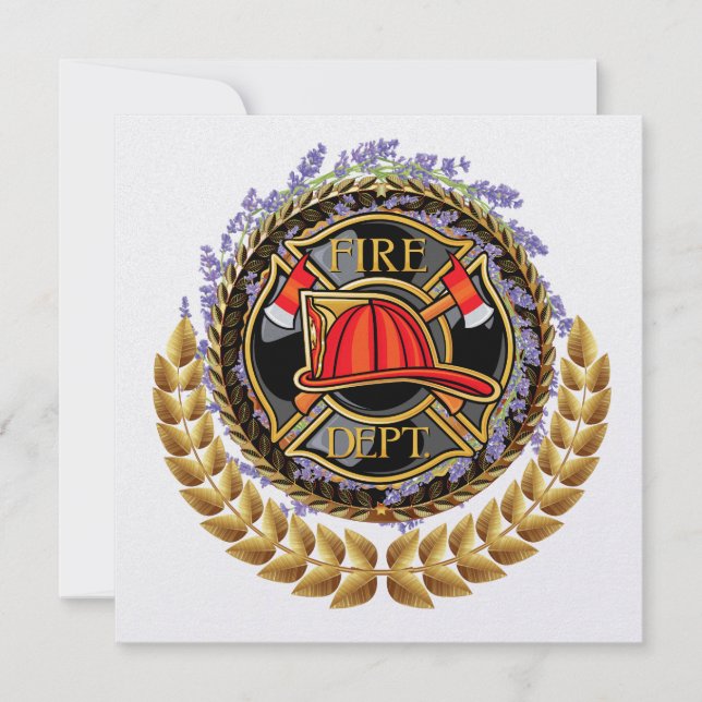 Elegant Fire Department Invitation (Front)