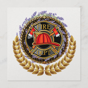 Elegant Fire Department Invitation
