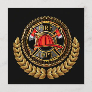 Elegant Fire Department Invitation
