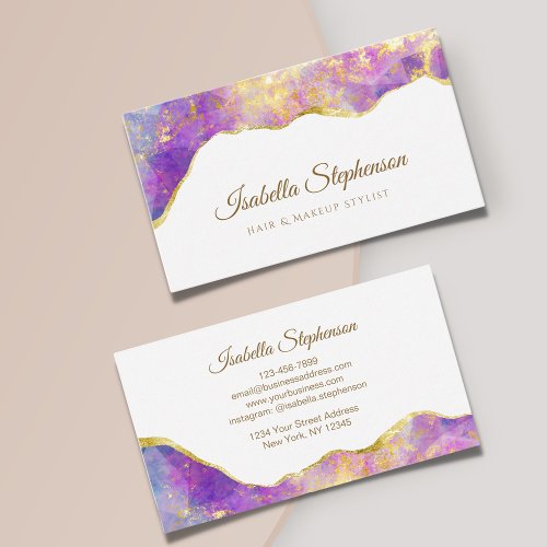 Elegant Fire Opal Rainbow Gemstone Modern Business Business Card