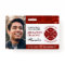 Elegant Firefighter Red Marble Photo Signature ID