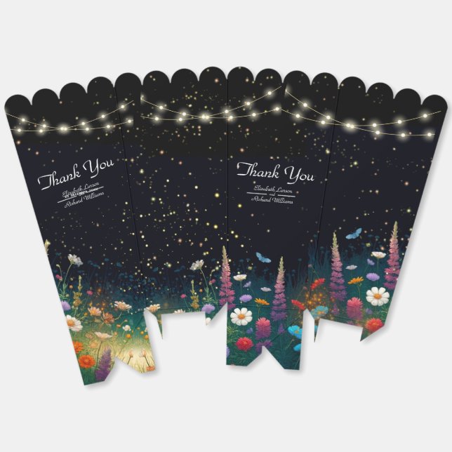 Elegant Firefly Rustic Wedding Invitation Favor Bo Boxes (Unfolded)