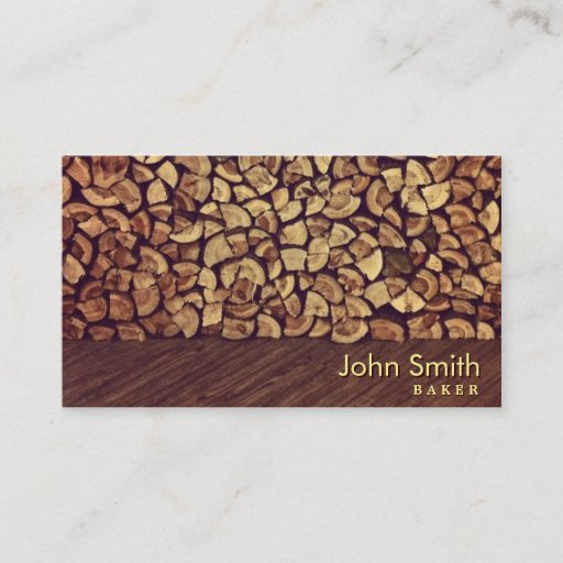Customizable Elegant Firewood Baker Business Card