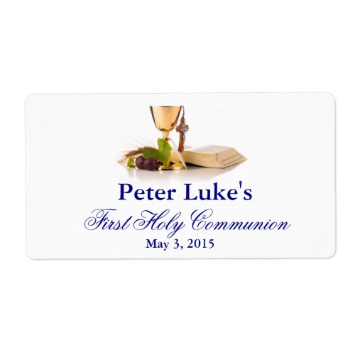 Elegant First Communion Favor Labels
