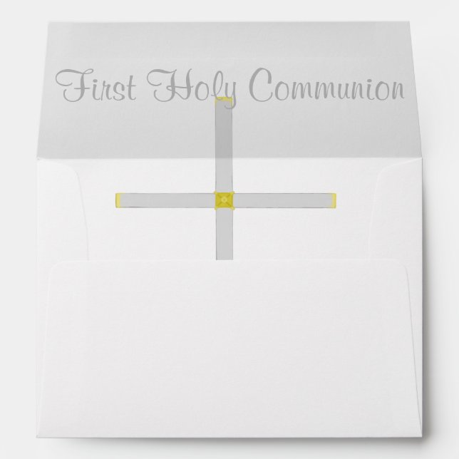 Elegant First Holy Communion Cross Envelopes (Back (Bottom))