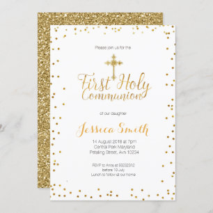 Elegant First Holy Communion invitation
