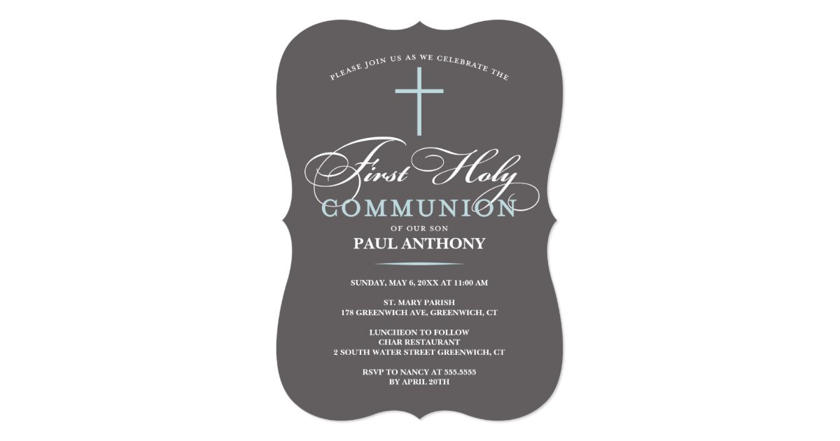 elegant first communion invitations