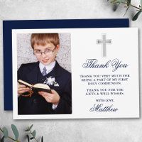 Elegant First Holy Communion Photo Blue