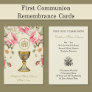 Elegant First Holy Communion Remembrance Card