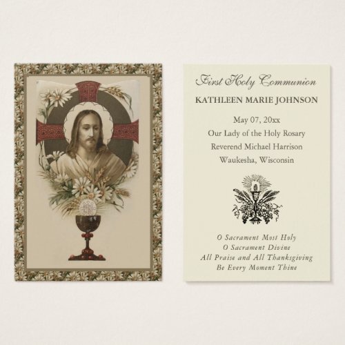 Elegant First Holy Communion Remembrance Holy 
