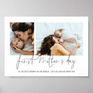 Elegant First Mothers Day 2 Photos Script Poster
