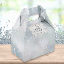Elegant First Winter Snowflakes Baby Shower Favor Boxes
